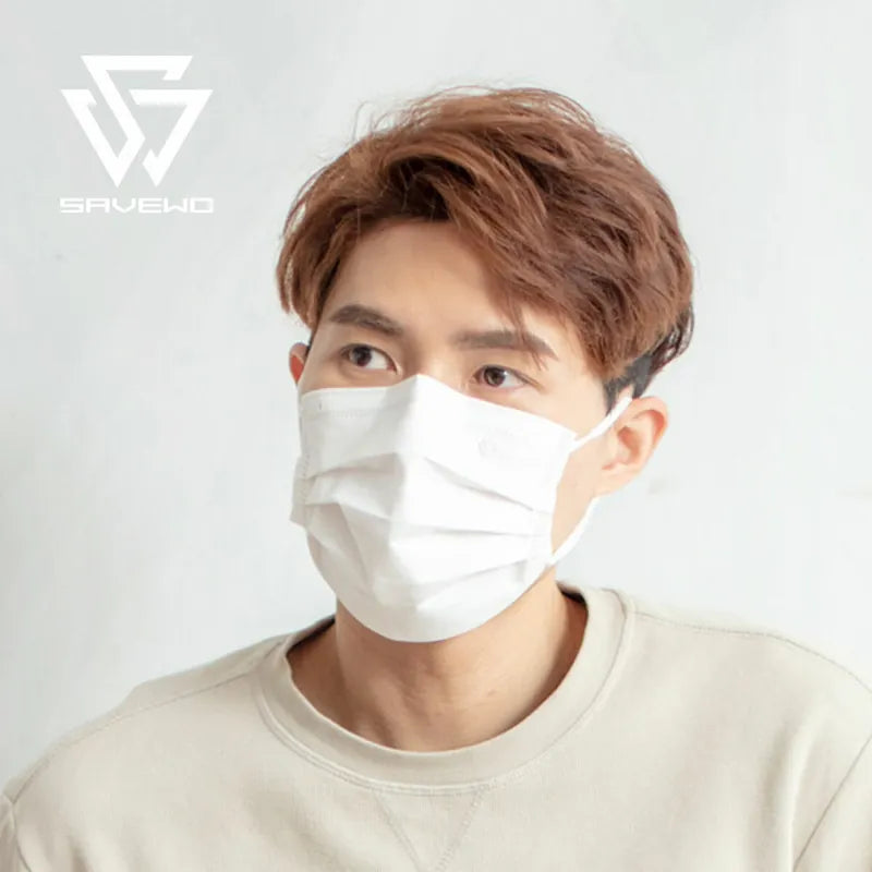 SAVEWO ClassicMask 三摺平面口罩 (30片/盒,獨立包裝)【白色百搭】