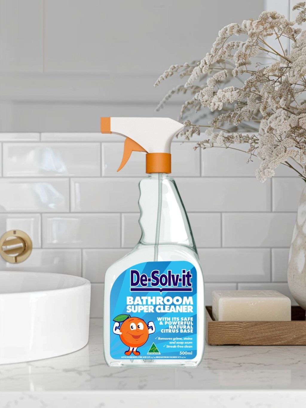 【De-Solv-it】浴室橙溶易｜超級清潔劑 Bathroom Super Cleaner 500ml